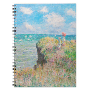 Caderno Espiral Cliff Walk em Pourville por Claude Monet
