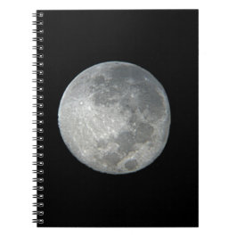 Caderno Espiral Close-Up Lua Cheia no Céu Noturno. Fotografia