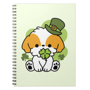 Caderno Espiral Clover Pup Love – Design de Cachorro do Dia de São