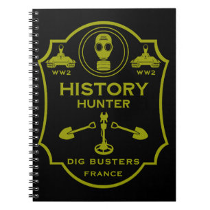 Caderno Espiral Clube de Detecção de Metal no Campo de Trincheiras
