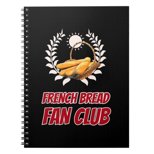 Caderno Espiral Clube de Fãs de Pão Francês Design (Frente)