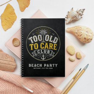 Caderno Espiral Clube Velho Demais para se Importar Meu Dar-se ao 