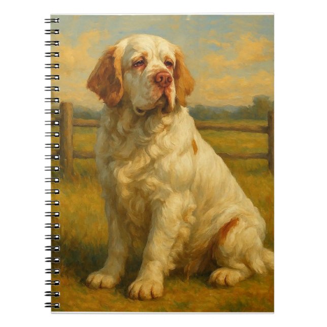 Caderno Espiral Clumber Spaniel (Frente)