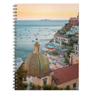 Caderno Espiral Coastline Positano, Costa Amalfi, Itália