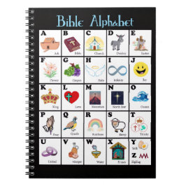 Caderno Espiral Cobertor Alfabeto Bíblico