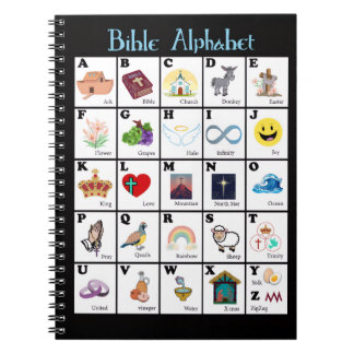 Caderno Espiral Cobertor Alfabeto Bíblico