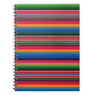 Caderno Espiral Cobertura tradicional mexicana Sarape Saltillo