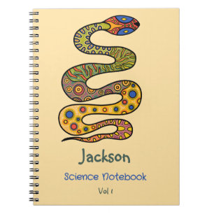 Caderno Espiral Cobra de Gráfico Denominado Assunto Escolar
