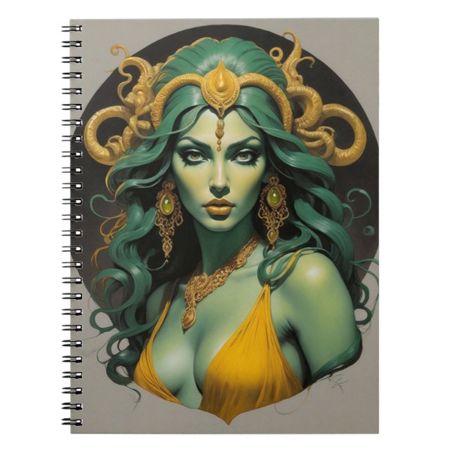 Caderno Espiral Cobra Lady Encantada Noites (Frente)