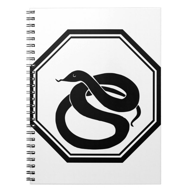 Caderno Espiral Cobra preto (Frente)