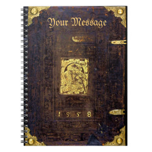 Caderno Espiral Cobrir antigo do manuscrito