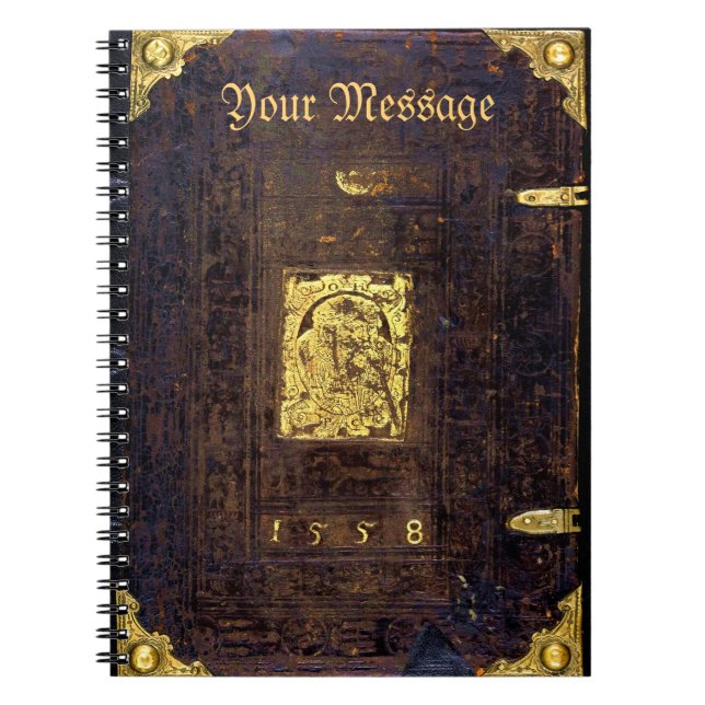 Caderno Espiral Cobrir antigo do manuscrito (Frente)