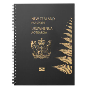 Caderno Espiral Cobrir de passaporte neozelandês