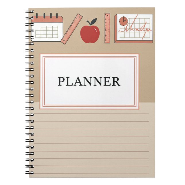 Caderno Espiral Cobrir de Pastel mínimo (Frente)