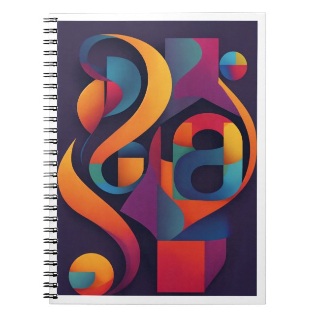 Caderno Espiral Cobrir para notebook espiral abstrato (Frente)