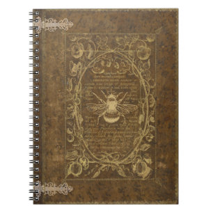 Caderno Espiral Cobrir Vintage Bee