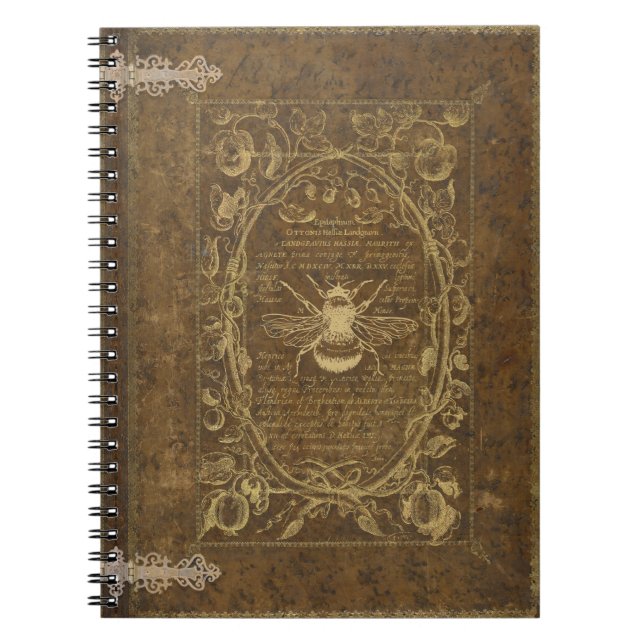 Caderno Espiral Cobrir Vintage Bee (Frente)