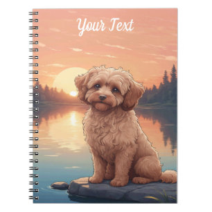 Caderno Espiral Cockapoo junto ao lago