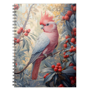 Caderno Espiral Cockatoo Galah Rosa Vibrante