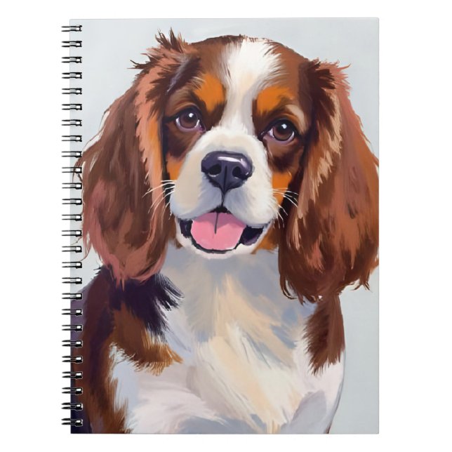 Caderno Espiral Cocker Spaniel | Cachorro Pet Pintura (Frente)