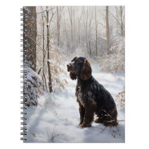 Caderno Espiral Cocker Spaniel Deixe-o nevar no Natal