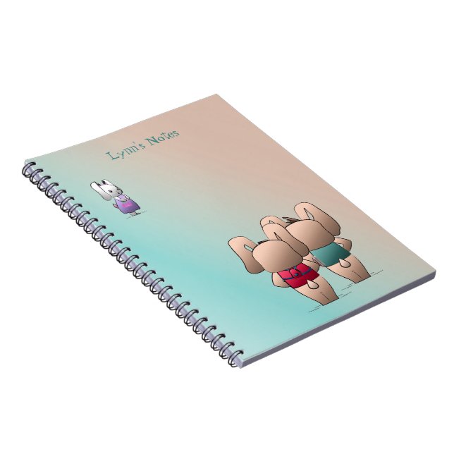 Caderno Espiral Coco Adorável e Bunnies Izzy voltam à escola (Lado Direito)