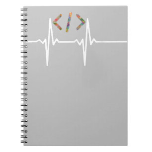 Caderno Espiral Coders Funny   Codificação do programa de softwa