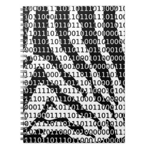 Caderno Espiral Código Binário Zebra Preto e Branco