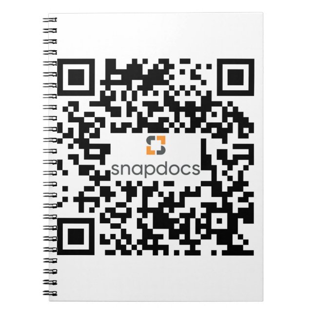 Caderno Espiral código qr do Snapdocs (Frente)