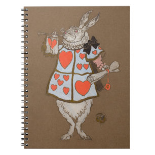 Caderno Espiral Coelhinho Branco de Alice no País das Maravilhas V