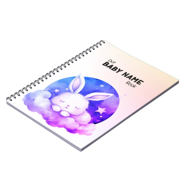 Caderno Espiral Coelhinho De Dormir Bonito (Left Side)
