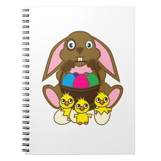 Caderno Espiral Coelhinho de Ovos de Páscoa (Frente)