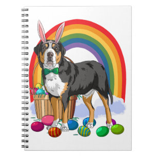 Caderno Espiral Coelhinho de Ovos de Páscoa de Cachorro na Grande