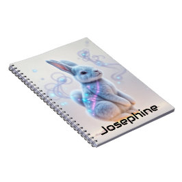 Caderno Espiral Coelhinho De Pintura Azul Galáxia
