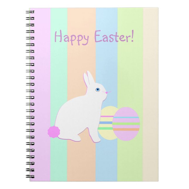 Caderno Espiral Coelhinho e Ovos felzs pascoa (Frente)