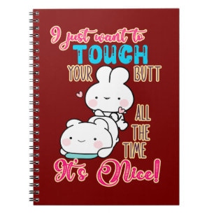 Caderno Espiral Coelhinho Engraçado Fofo Eu Só Quero Tocar Na Sua