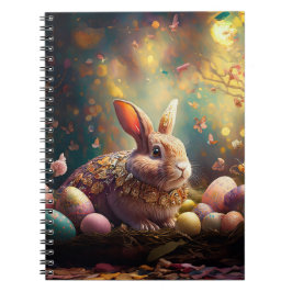 Caderno Espiral Coelhinho felz pascoa com ovos de Páscoa