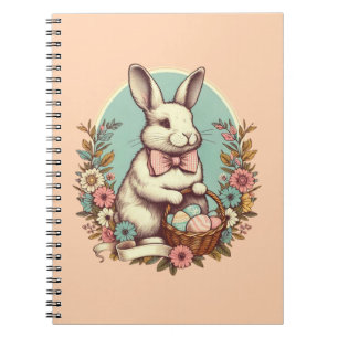 Caderno Espiral Coelhinho/ovo/cesto de páscoa, bonitão