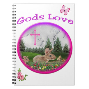 Caderno Espiral Coelhinhos cristãos