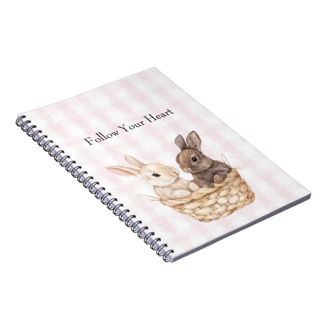 Caderno Espiral Coelhinhos em uma cesta (Lado Direito)