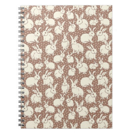 Caderno Espiral Coelhinhos Fofos Bonança - Mousses de Mocha.