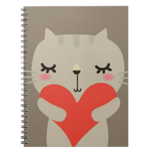 Caderno Espiral Coelho bonito com amor