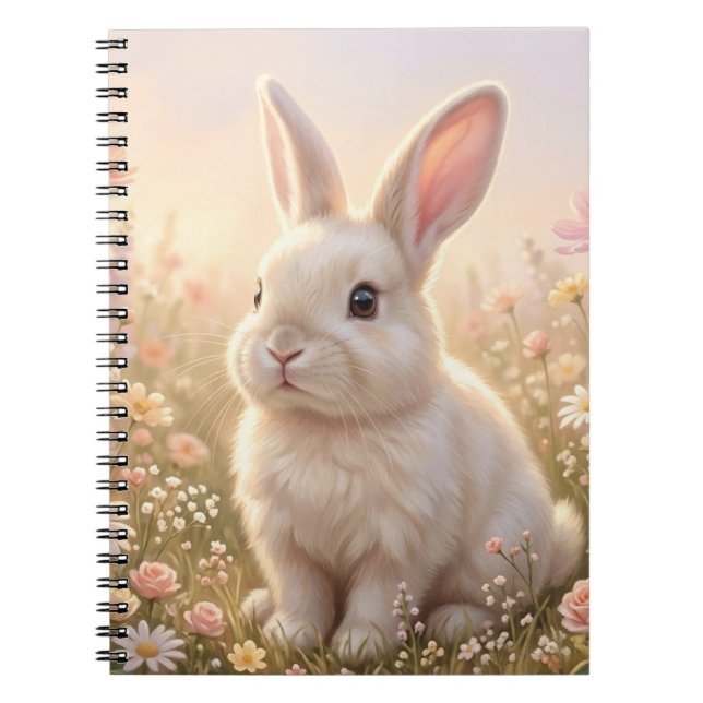 Caderno Espiral Coelho Branco (Frente)