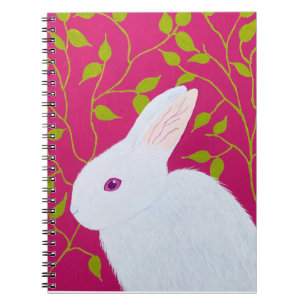 Caderno Espiral coelho branco