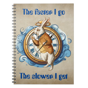 Caderno Espiral Coelho Branco, Alice No Caráter Maravilhoso.