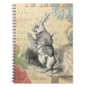 Caderno Espiral Coelho Branco Aventuras de Alice no País das Marav