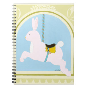 Caderno Espiral Coelho Carrossel por June Erica Vess