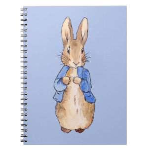 Caderno Espiral Coelho clássico com jaqueta azul
