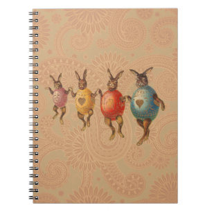Caderno Espiral Coelho da Páscoa Ovos Dançantes