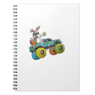 Caderno Espiral Coelho Dabbing Feliz Páscoa Amantes de Caminhão Mo